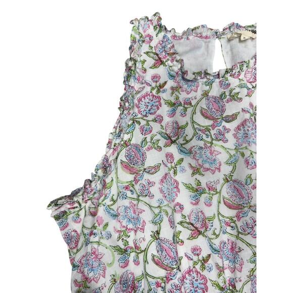 Celina Moon Women's High Neck Floral Spring Mini Dress with Ruffles Size XL - Picture 6 of 11